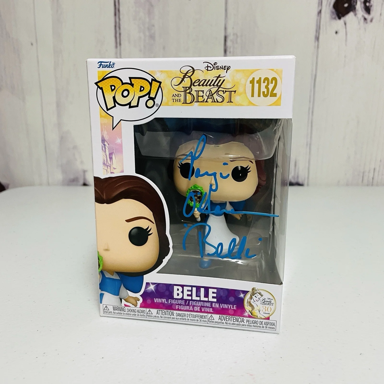 Paige O'Hara — Paige O'Hara Signed Belle Funko Pop #1132 Beckett COA Beauty And The Beast