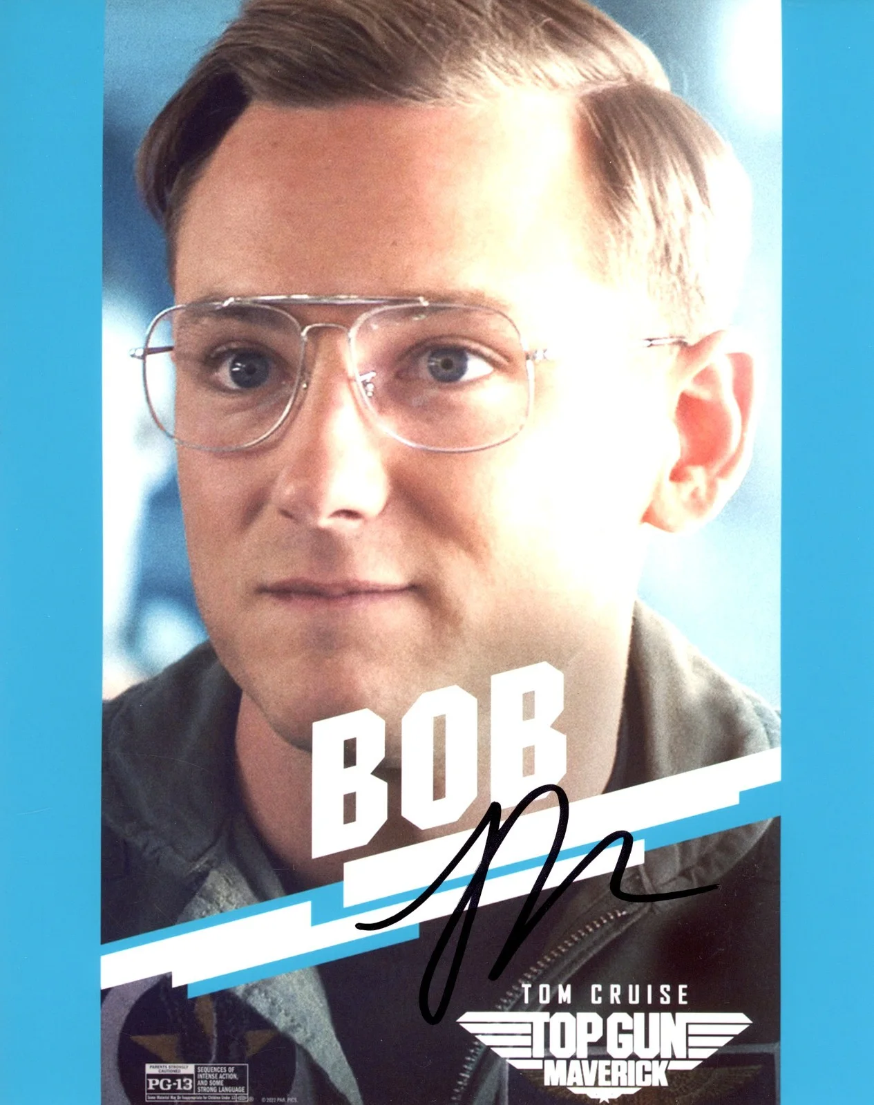 Lewis Pullman — Lewis Pullman Signed TOP GUN MAVERICK 'BOB' 8x10 Photo EXACT PROOF ACOA, image 2