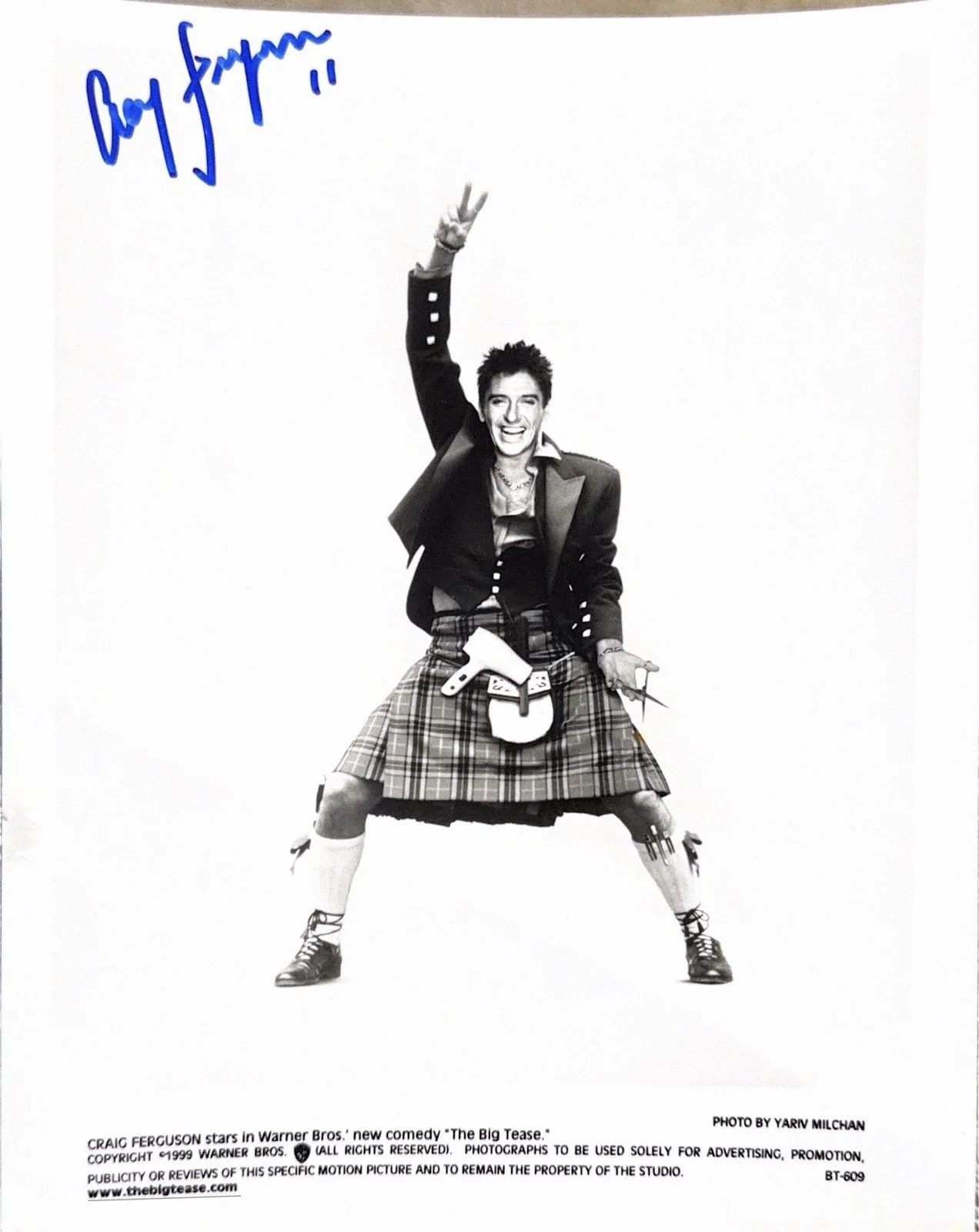 Craig Ferguson — ORIGINAL CRAIG FERGUSON SIGNED THE BIG TEASE 1999 PRESS PHOTO