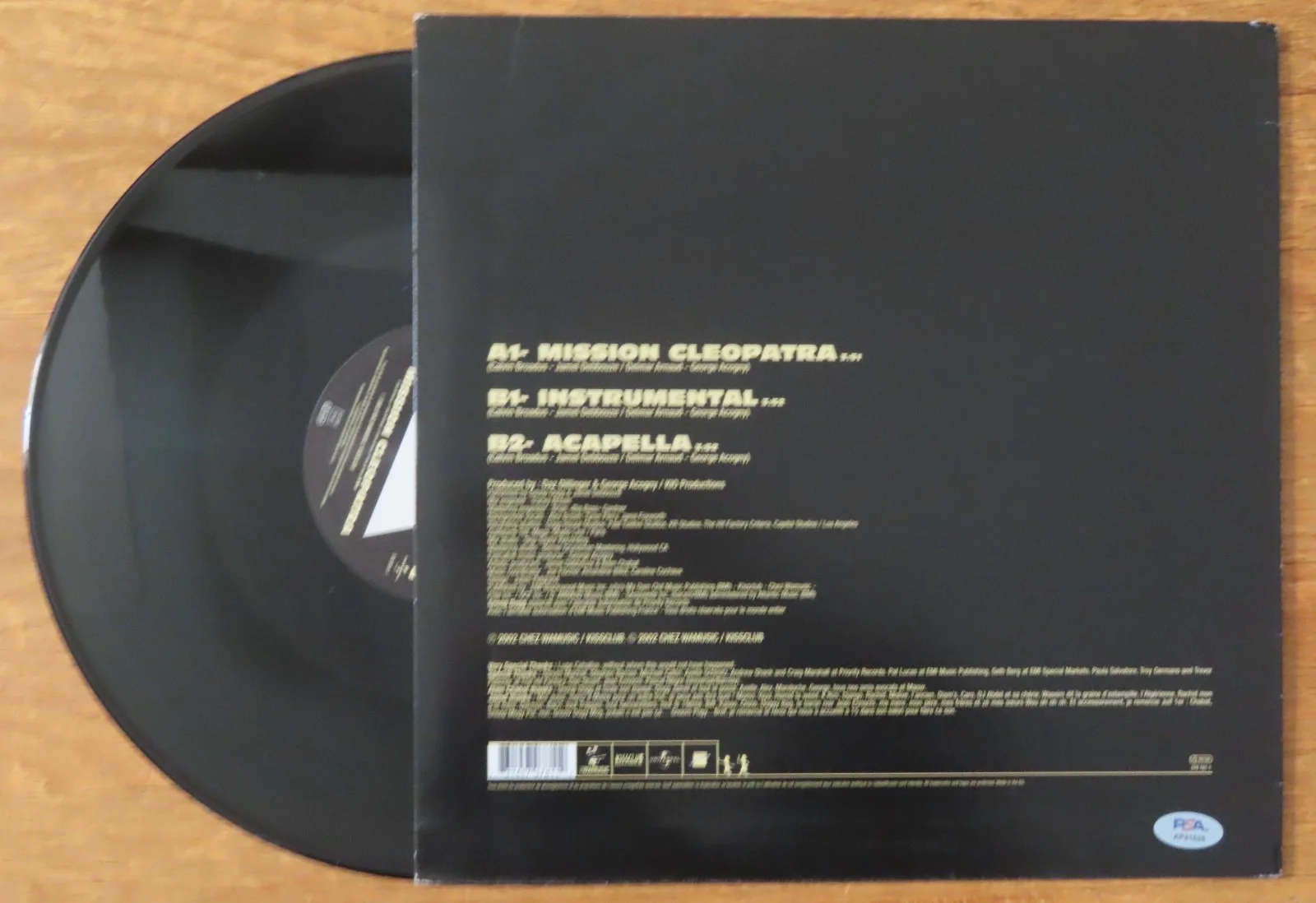 SNOOP DOGG signed MISSION CLEOPATRA 2002 Single Record / Album PSA / DNA AP41626, изображение 3