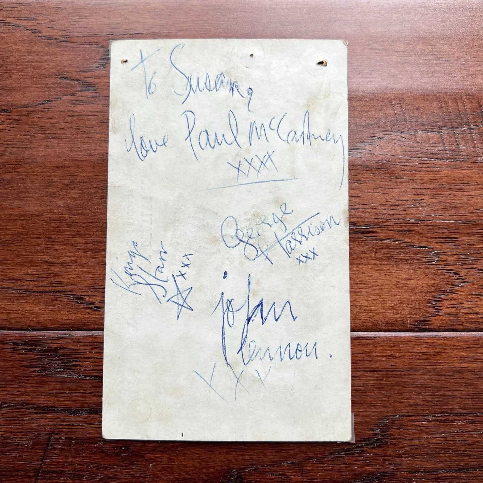 PAUL McCARTNEY * JSA Beatles Parlophone Promo Card AUTOGRAPH Set SIGNED by Paul, изображение 2