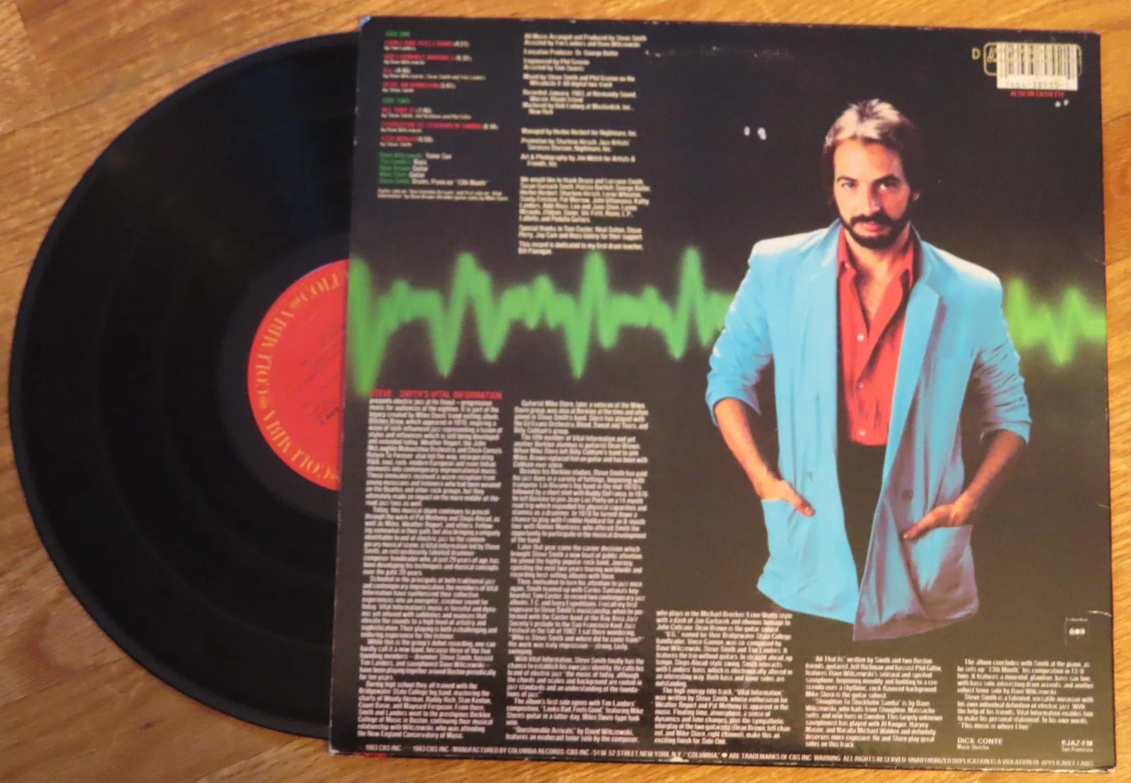 Drummer STEVE SMITH of JOURNEY signed VITAL INFORMATION 1983 Record / Album COA, изображение 3