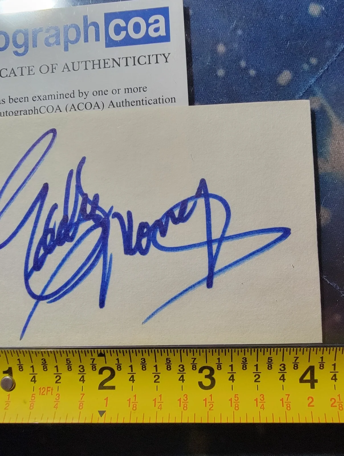 Eddie Money — Eddie Money Authentic Signed Index Card W/ ACOA Take Me Home Tonight, image 3