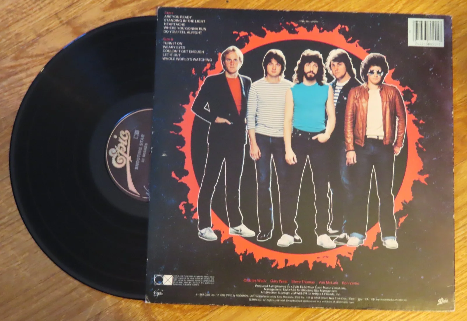 SHOOTING STAR CHAS WALTZ signed III WISHES 1982 Record "Do You Feel Alright", image 3
