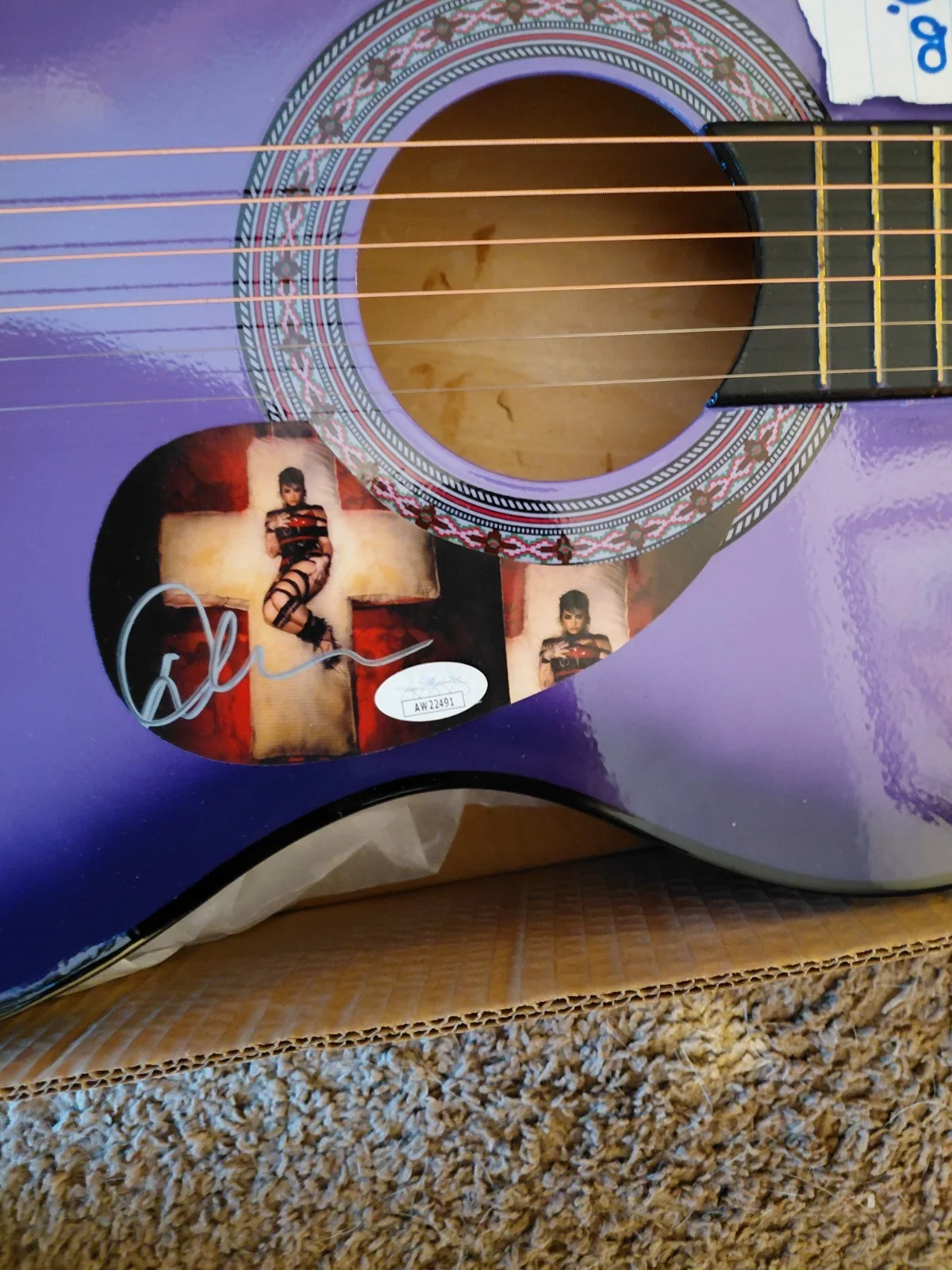 Demi Lovato Signed Acoustic Guitar JSA COA Autograph Country Singer, изображение 3
