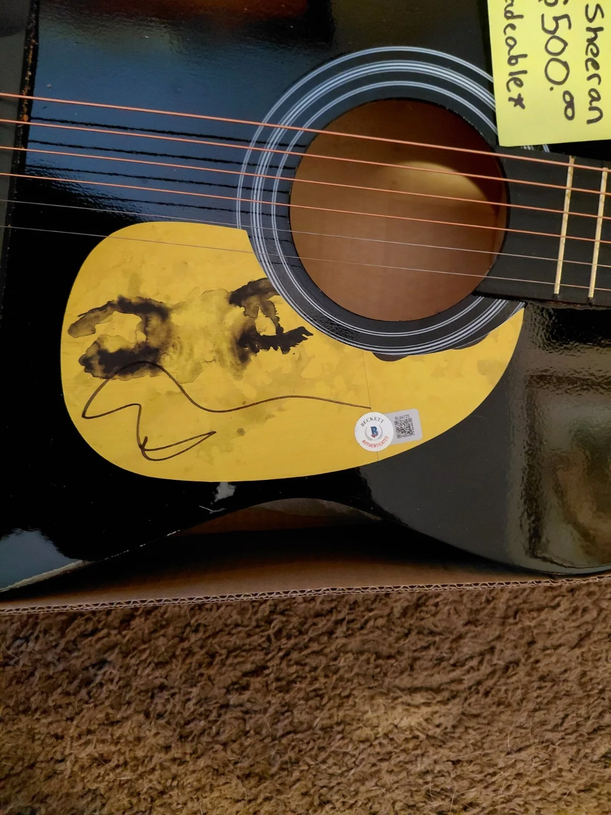 Ed Sheeran Signed Autograph Custom Acoustic Guitar JSA COA, image 4