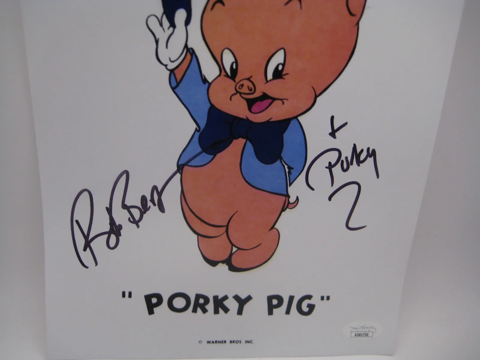ROB BERGEN — ROB BERGEN PORKY PIG AUTOGRAPHED 8X10 PHOTO JSA COA FREE SHIP!, изображение 2