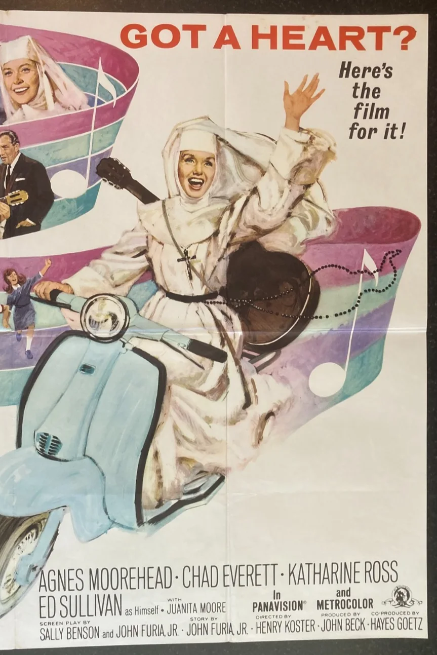 THE SINGING NUN 1966 Original Cinema UK Quad Movie POSTER Debbie Reynolds, изображение 4