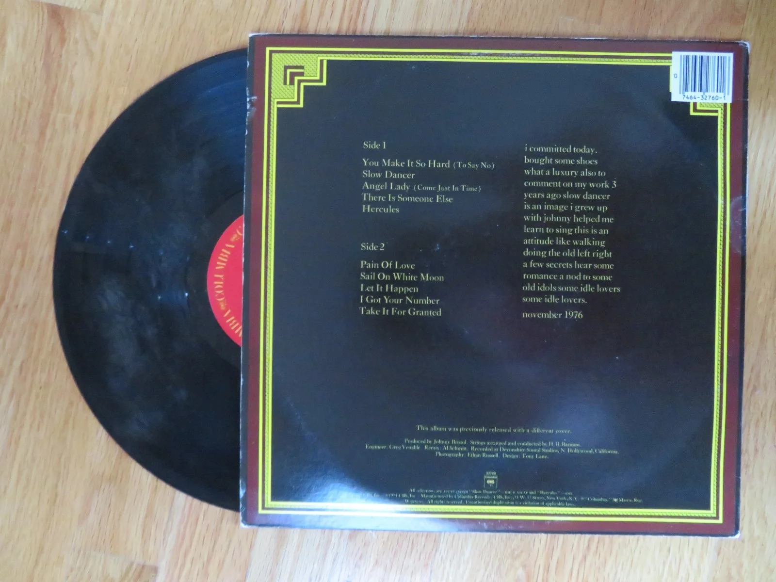BOZ SCAGGS signed DOWN TWO THEN LEFT 1977 Record PSA AH53449, image 3