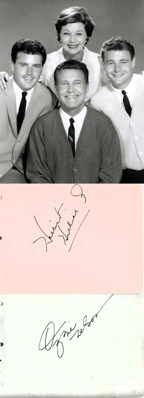 Ozzie Nelson + Harriet Nelson — Ozzie Nelson & Harriet Nelson signed "The Adventures of Ozzie & Harriet" COA