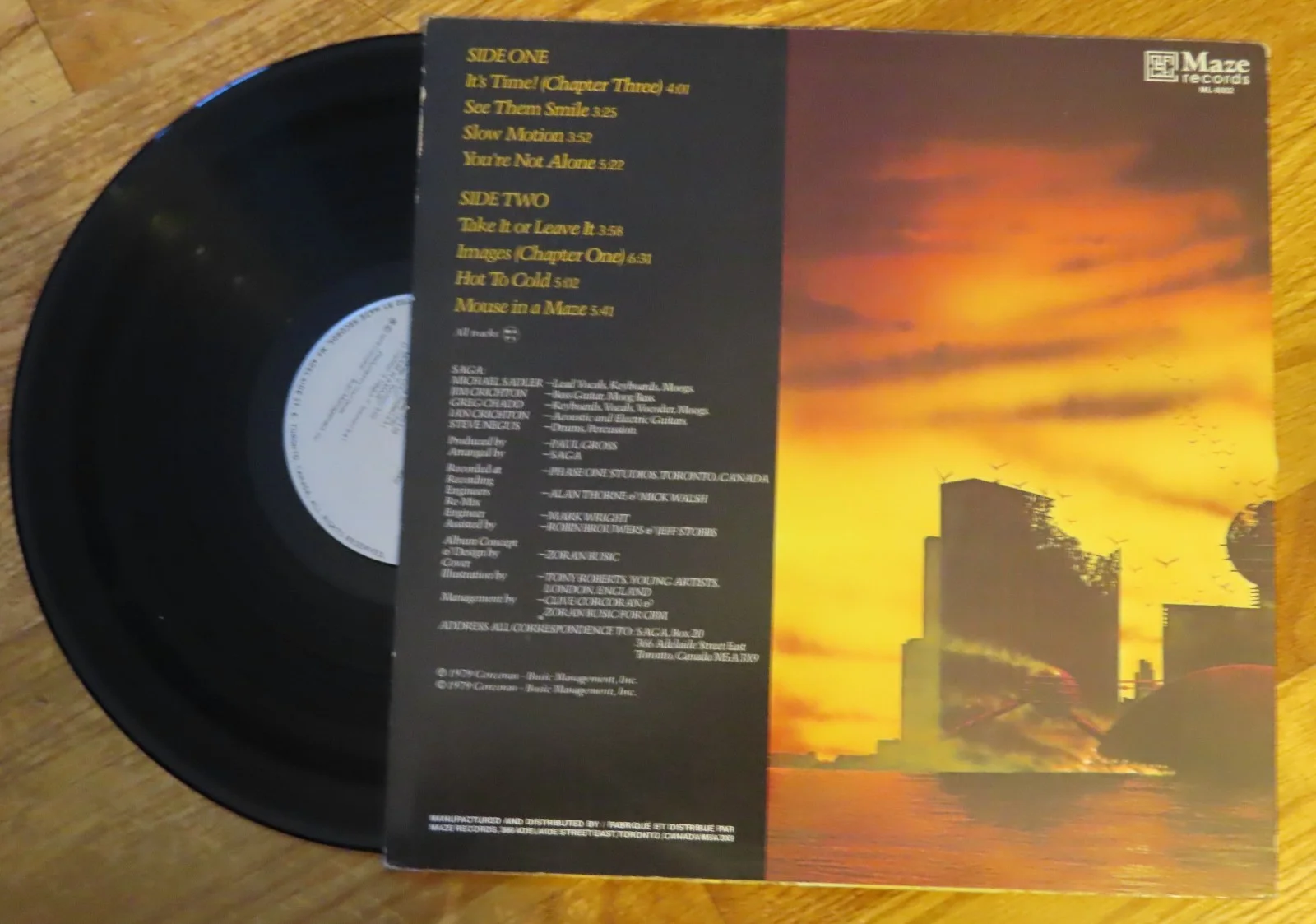 MICHAEL SALDER of SAGA signed Images at Twilight 1979 Record / Album COA, изображение 3