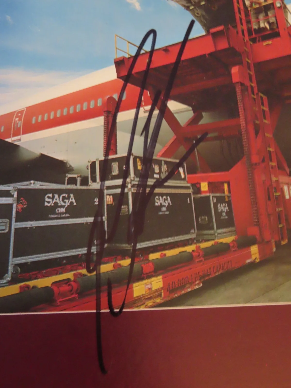 MICHAEL SALDER of SAGA signed In Transit 1982 LIVE Record / Album COA, изображение 2
