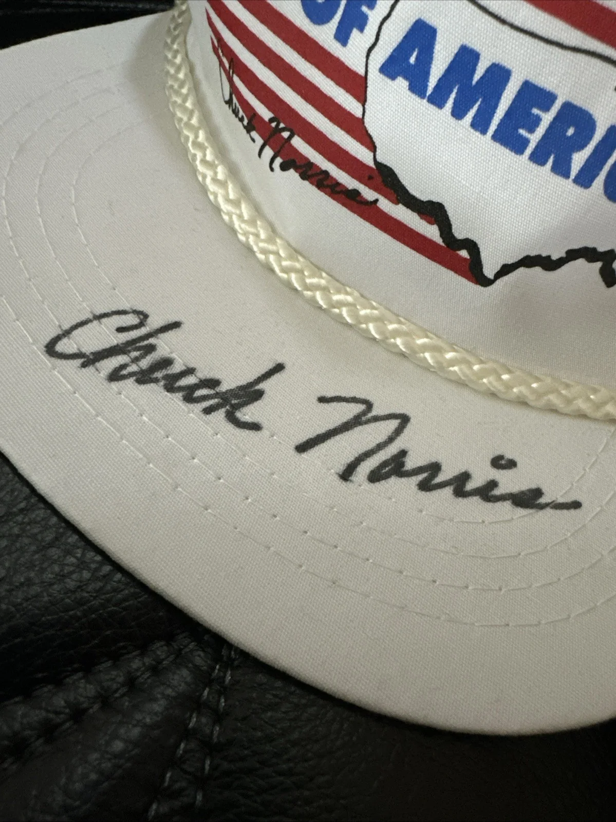 Vintage - Chuck Norris AUTOGRAPHED Hat - Kick Drugs Out Of America - Never Worn!, изображение 3