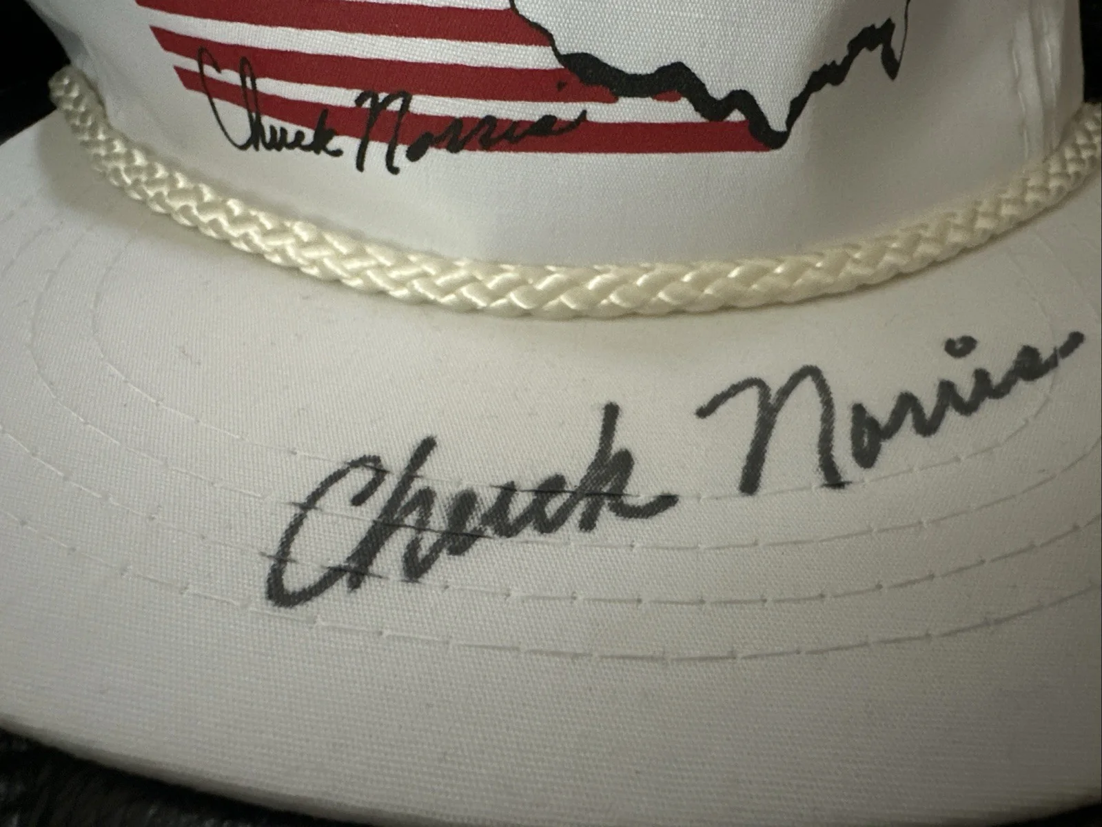 Vintage - Chuck Norris AUTOGRAPHED Hat - Kick Drugs Out Of America - Never Worn!, изображение 5