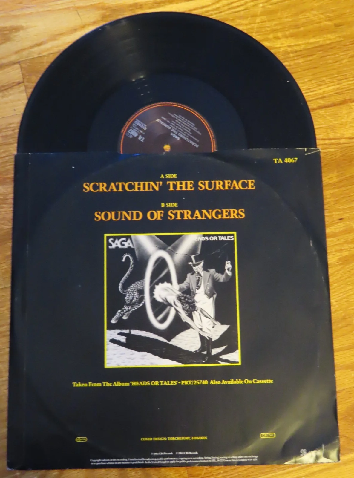 MICHAEL SALDER of SAGA signed Scratchin' The Surface 1983 Record / Album COA, image 3