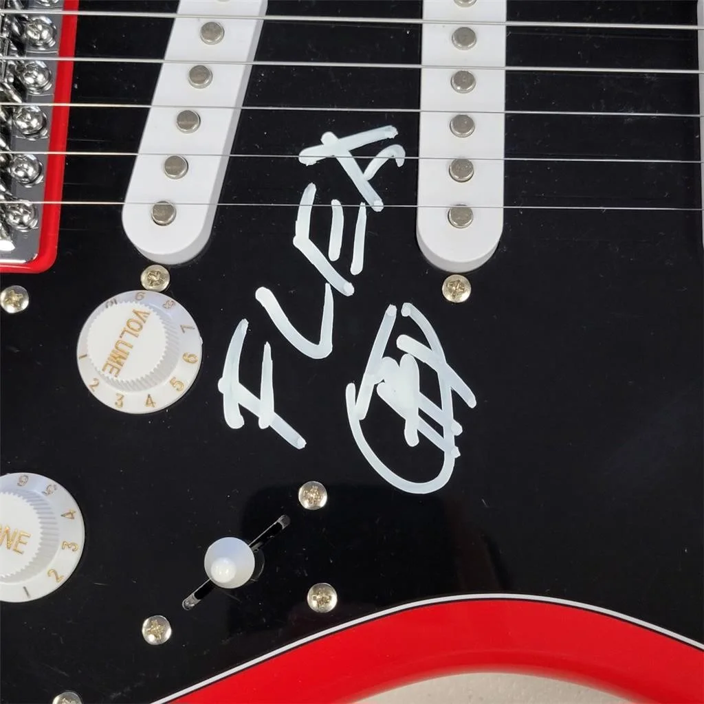 Flea signed Full Size Glarry Electric Guitar autograph Red Hot Chili Peppers JSA, изображение 3