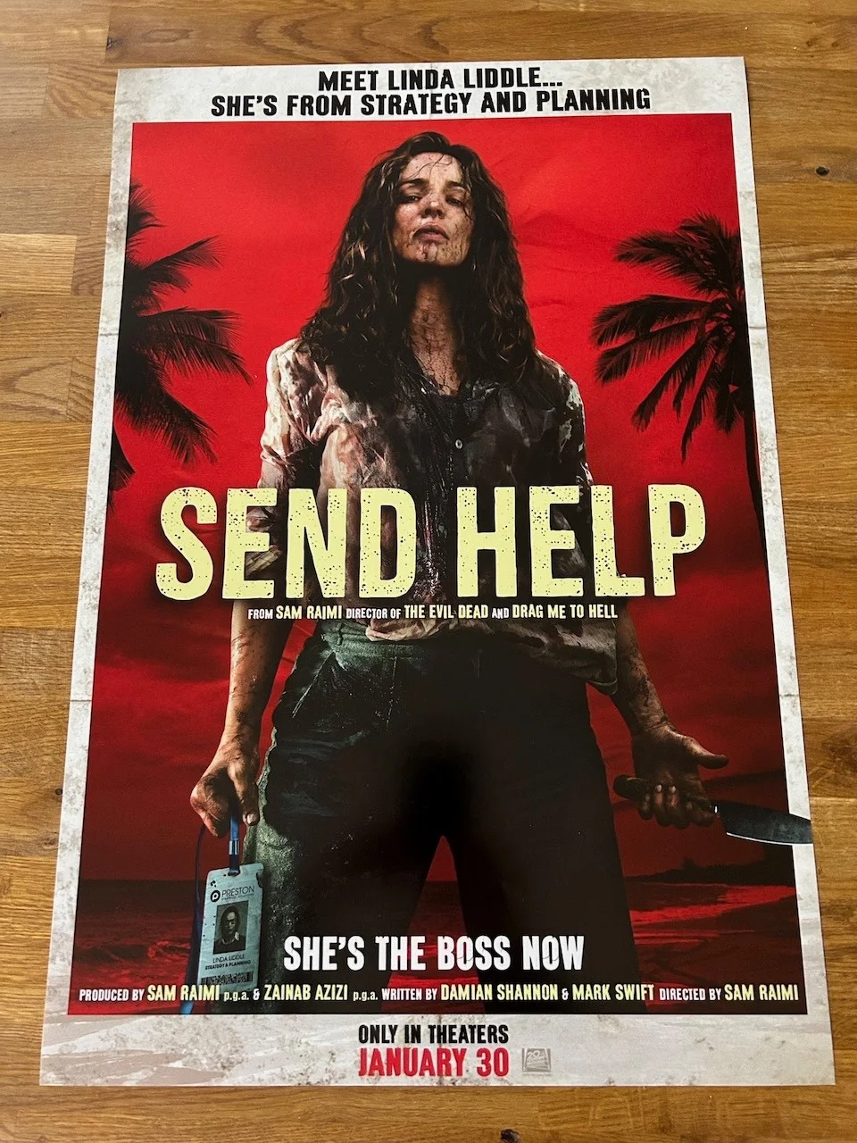 Poster Send Help sized 43cm x 64cm (bit bigger than A2), image 5