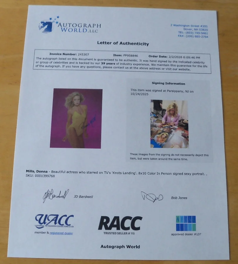 Donna Mills — Donna Mills signed photo COA, image 3