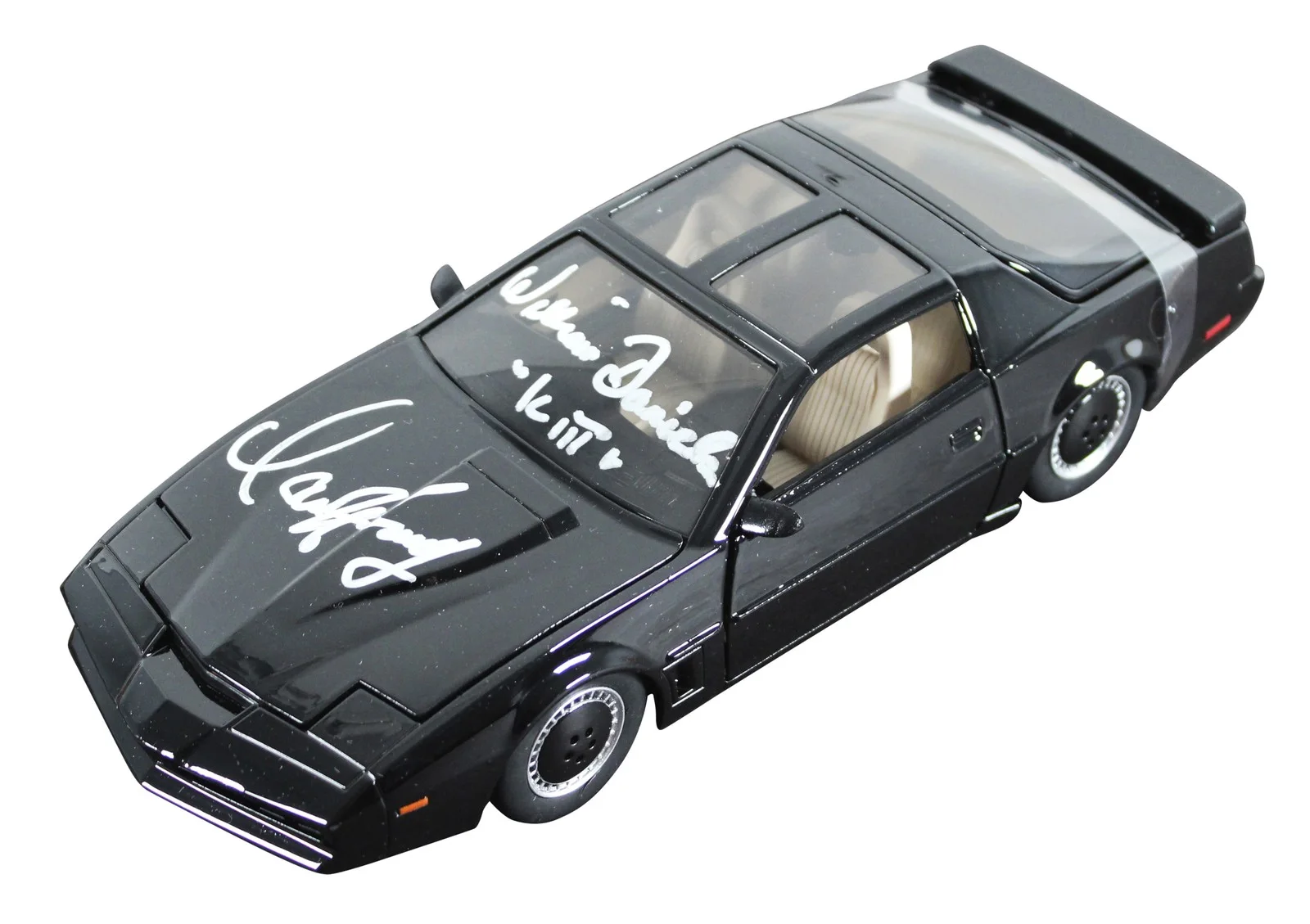 David Hasselhoff, William Daniels — Hasselhoff & Daniels Knight Rider Signed 1:24 Die Cast Metal K.I.T.T. Car BAS, изображение 2