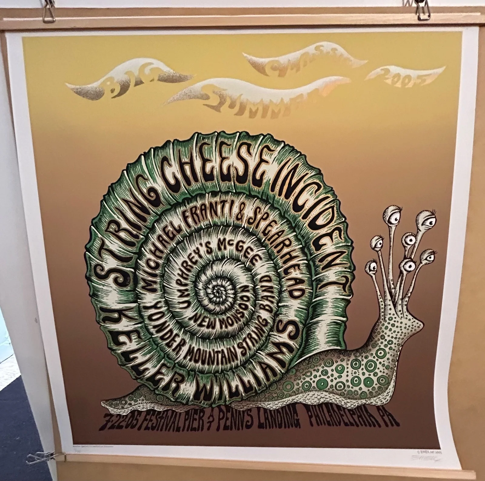 Lot of 6 String Cheese Incident 2005 "Big Summer Classic" posters- EMEK/Jermaine, image 2