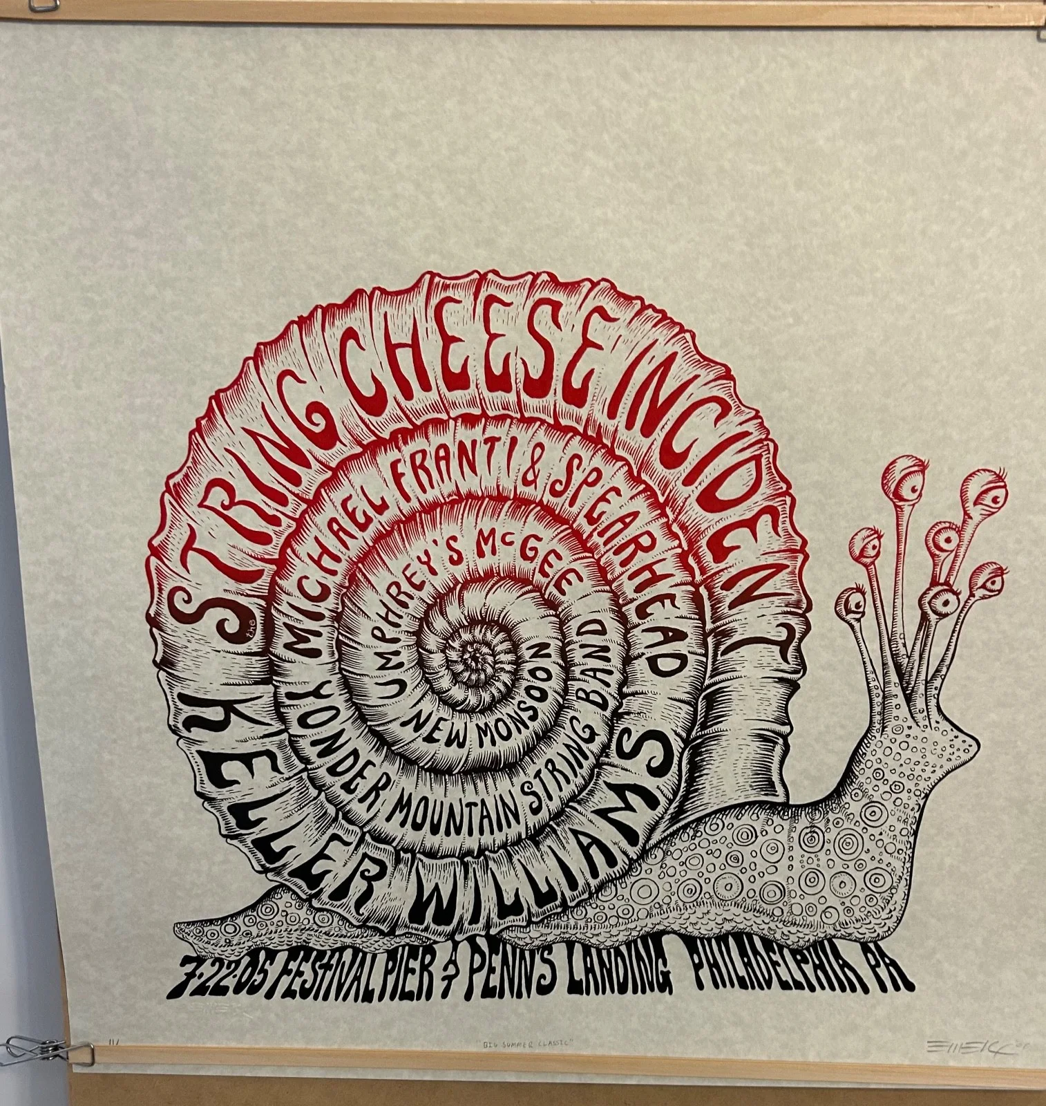 Lot of 6 String Cheese Incident 2005 "Big Summer Classic" posters- EMEK/Jermaine, image 3