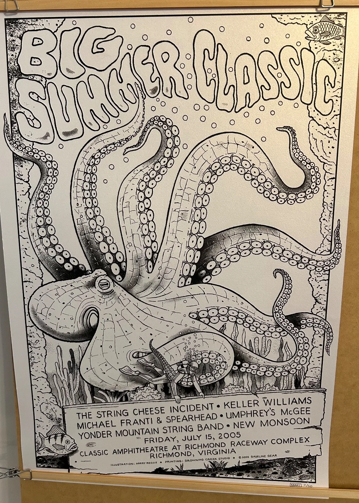 Lot of 6 String Cheese Incident 2005 "Big Summer Classic" posters- EMEK/Jermaine, image 5