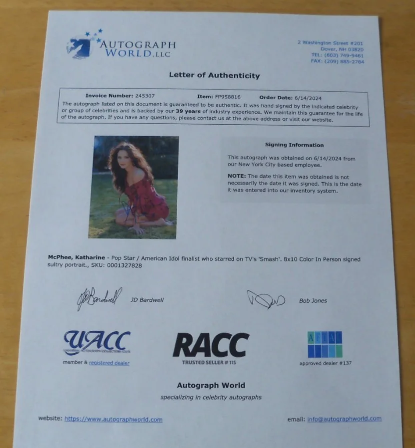 Katharine McPhee — Katharine McPhee signed photo COA, image 3