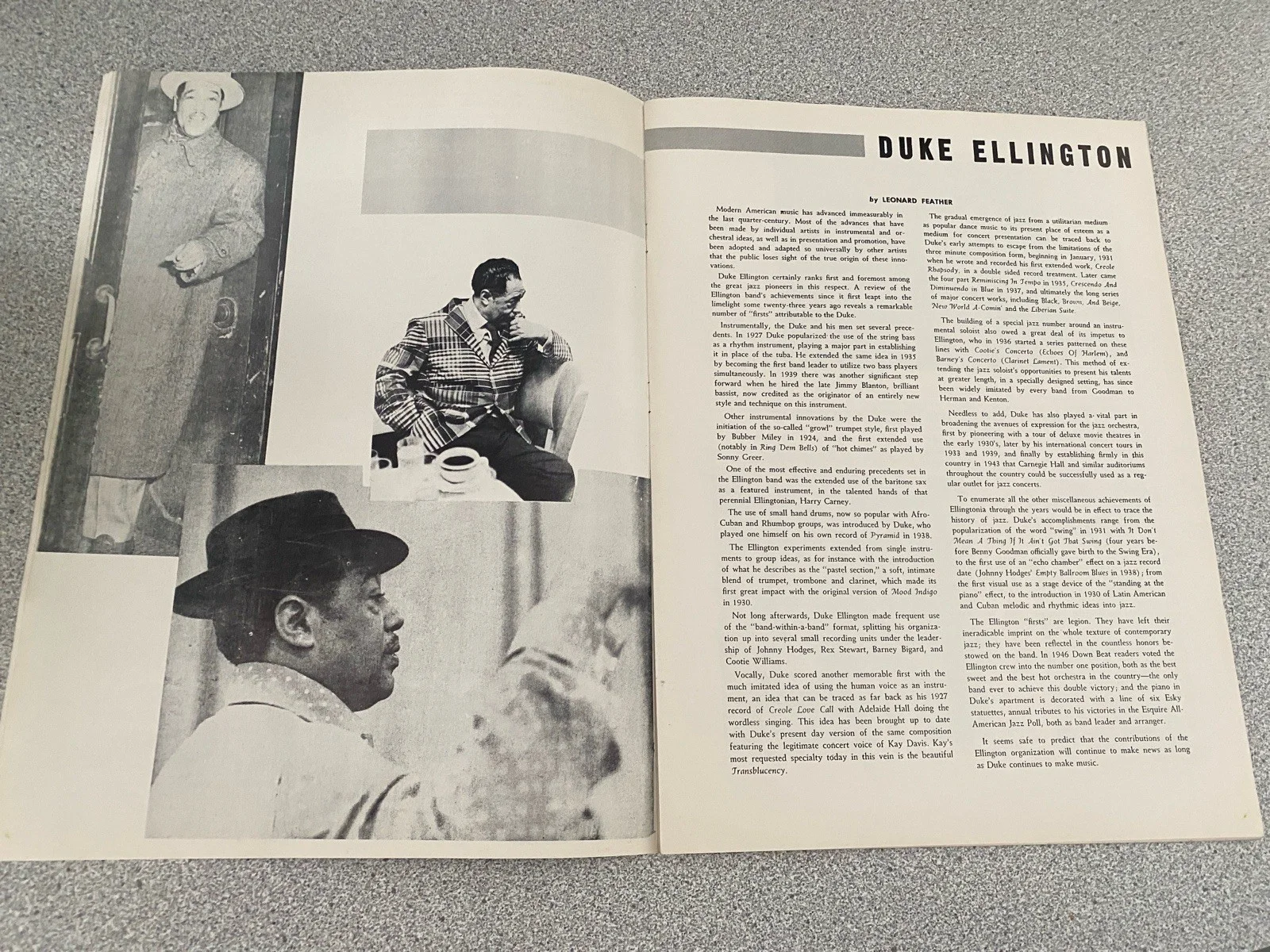 Vintage Autographed Duke Ellington and His Famous Orchestra Souvenir Program, image 4