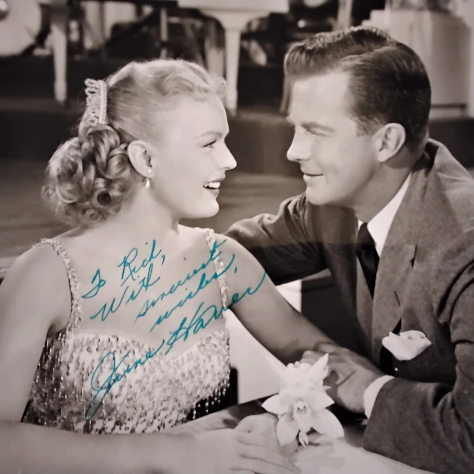 June Haver SIGNED 40s Movie Actress Dolly Sisters Rosie O'Grady Silver Lining, image 3