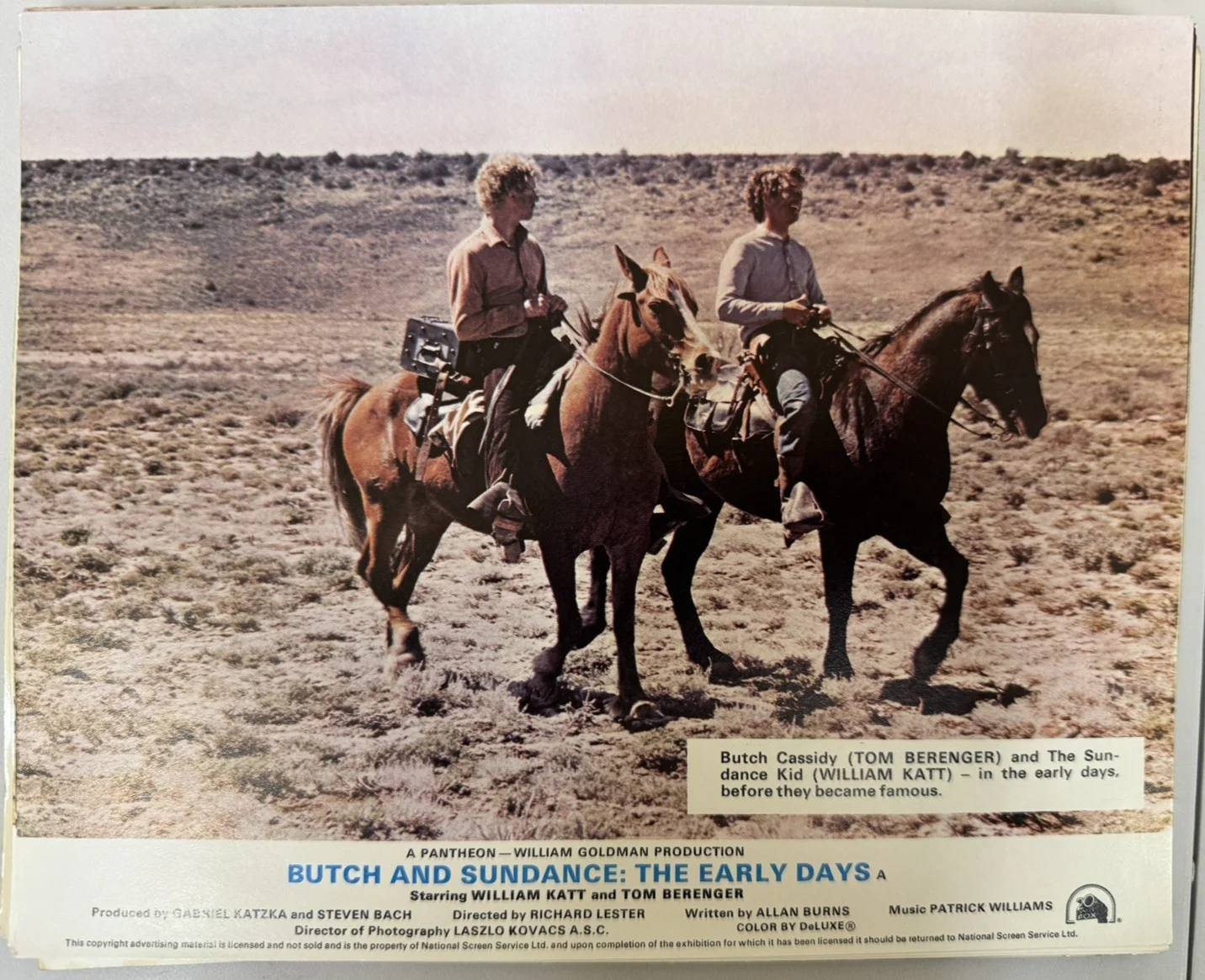 BUTCH AND SUNDANCE THE EARLY YEARS 1979 TOM BERENGER x 7 LOBBY CARDS, изображение 3