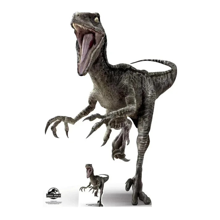 Raptor Blue and Jurassic Park Gate Cardboard Cutouts Set of 2 Standees *Damaged*, изображение 2
