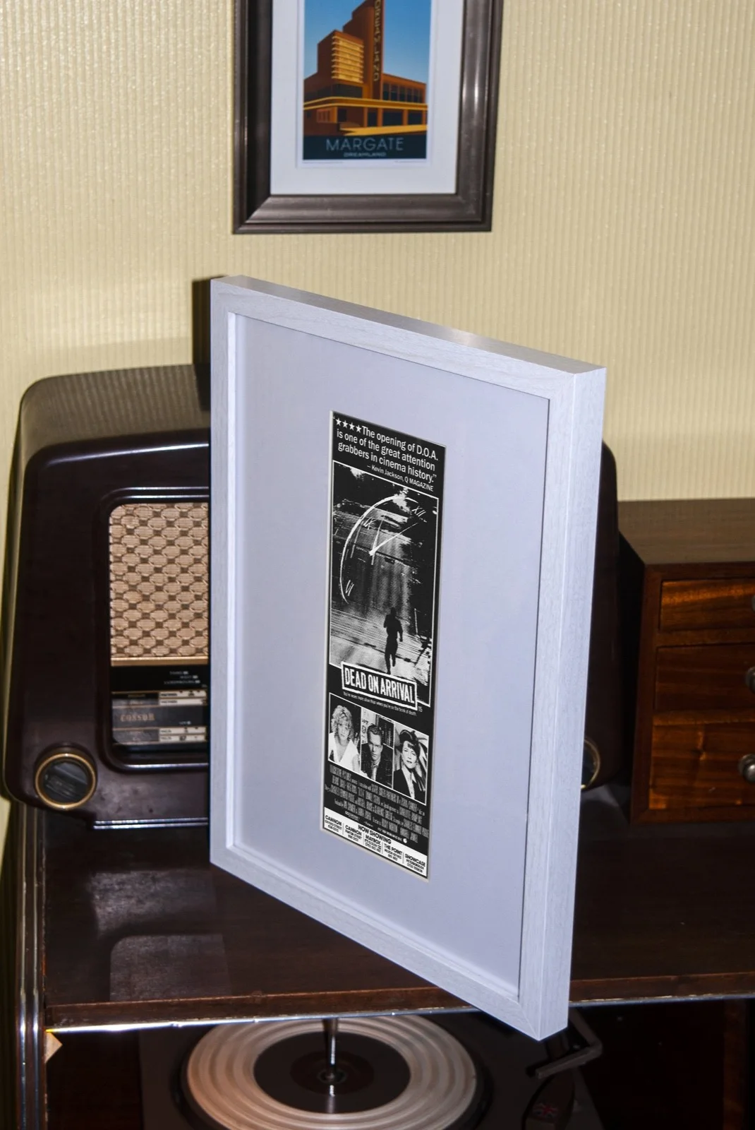 D.0.A. (DEAD ON ARRIVAL)+FRAMED ORIGINAL PRESS AD MOVIE POSTER+1988, image 3