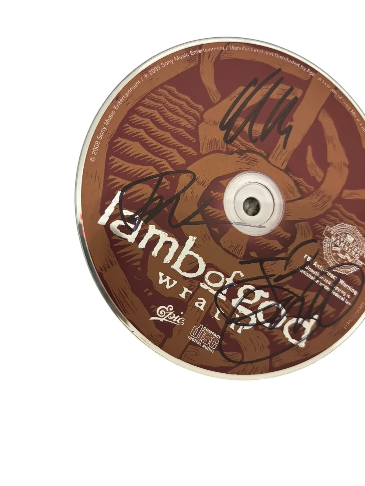 LAMB OF GOD SIGNED AUTOGRAPH x3 WRATH FRAMED MATTED CD RANDY +2 w/ PROOF JSA COA, изображение 3