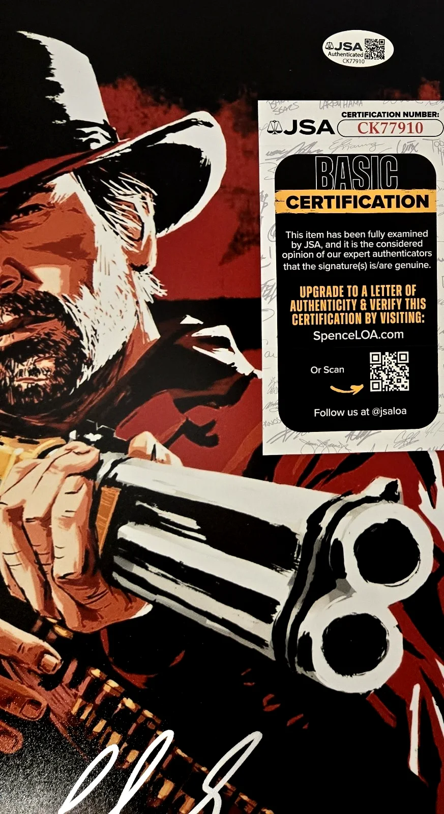 Roger Clark — Arthur Morgan Signed Photo Red Dead Redemption Roger Clark Autograph RDR JSA 10, image 2
