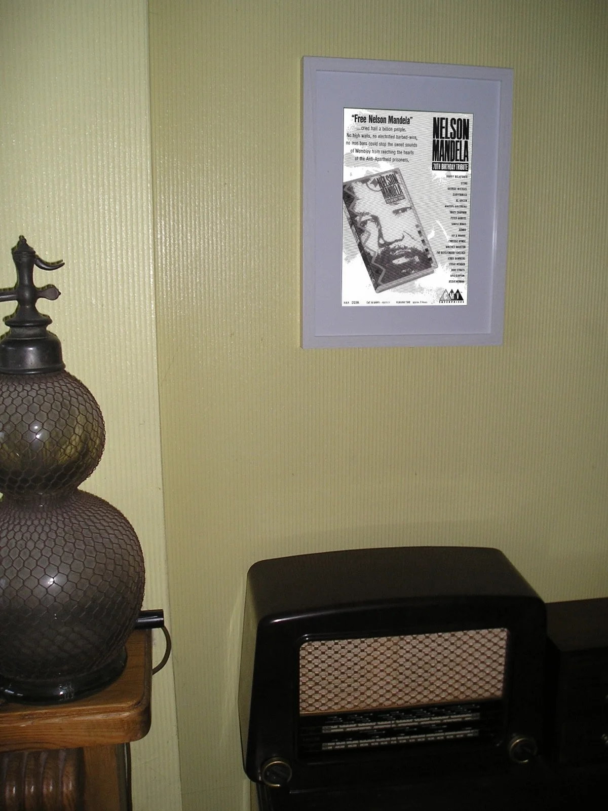 NELSON MANDELLA'S 70TH BIRTHDAY TRIBUTE VIDEO+FRAMED PRESS AD POSTER+1989, изображение 3