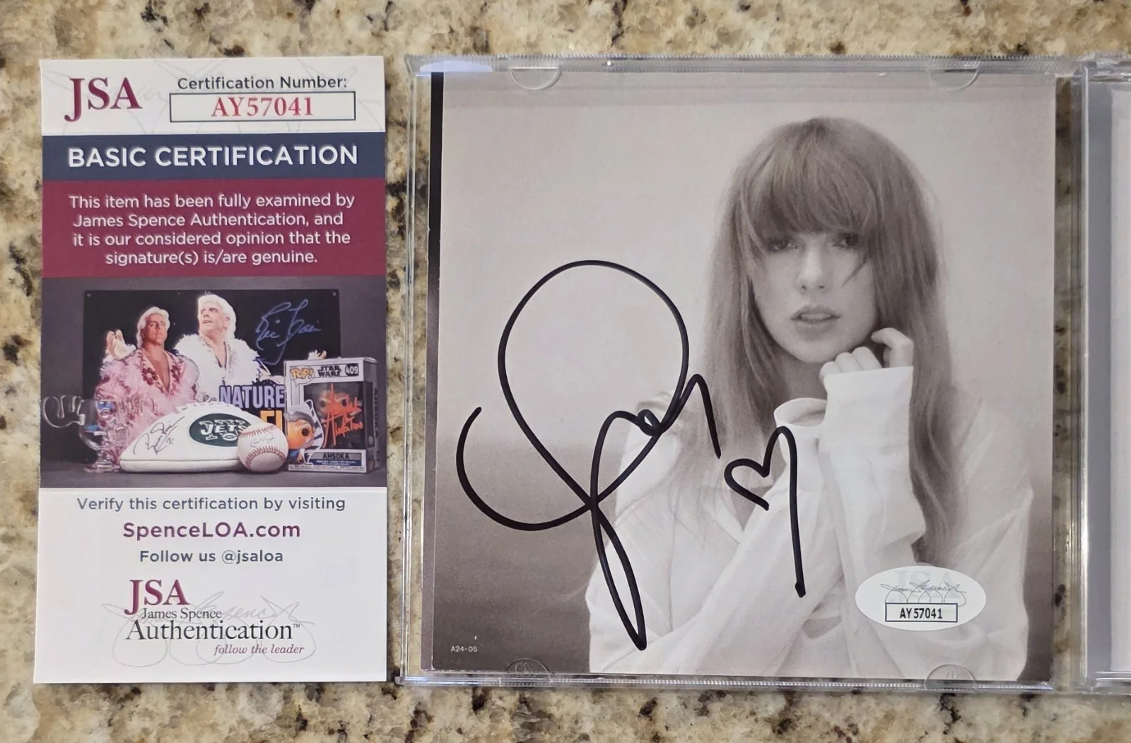 Taylor Swift Signed Autograph CD Insert W/Heart JSA COA In A 12x16 Custom Matte, image 2