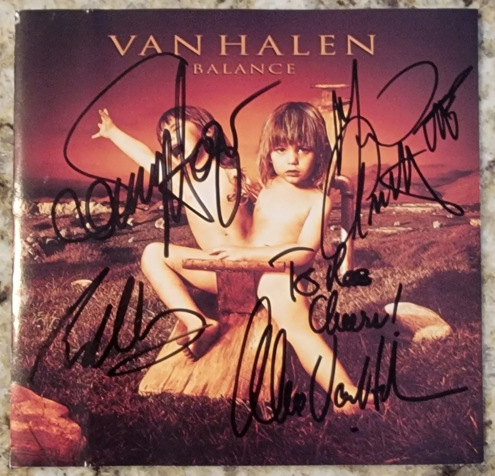 Van Halen Band Signed Eddie, Sammy + CD JSA LOA 12x16 Custom Matte W/Concert Tix, image 3