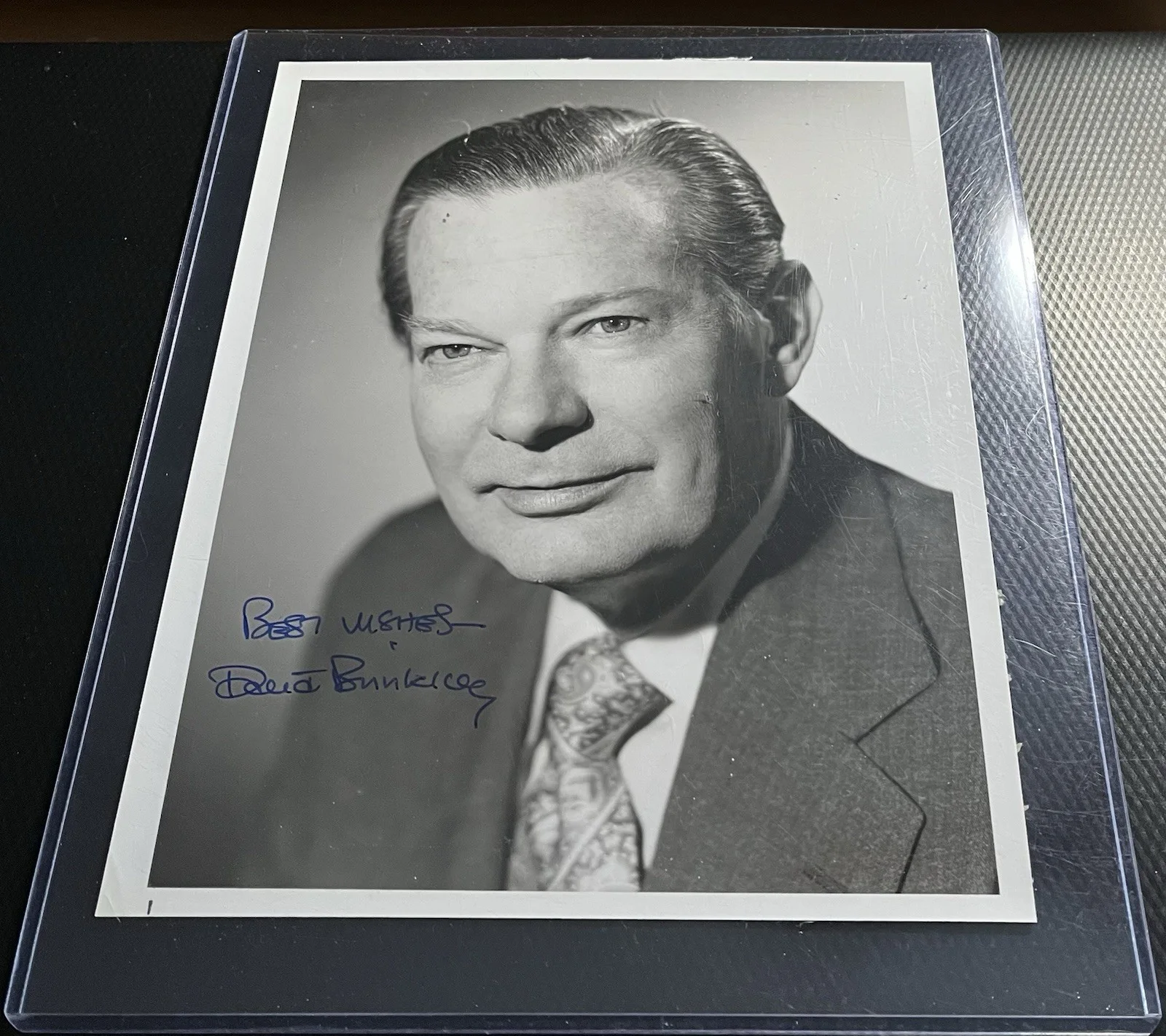 David Brinkley — David Brinkley NBC News Anchor Vintage Autopen Signed 8x10 Top Loader & COA, image 3