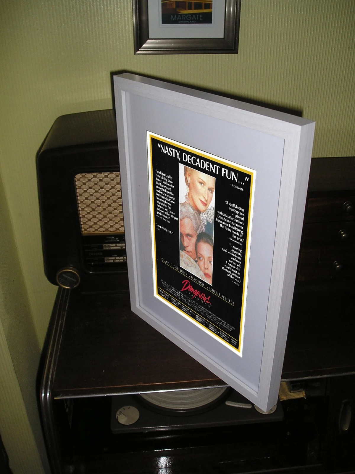 DANGEROUS LIASONS+FRAMED ORIGINAL PRESS AD MOVIE POSTER+1988, image 2