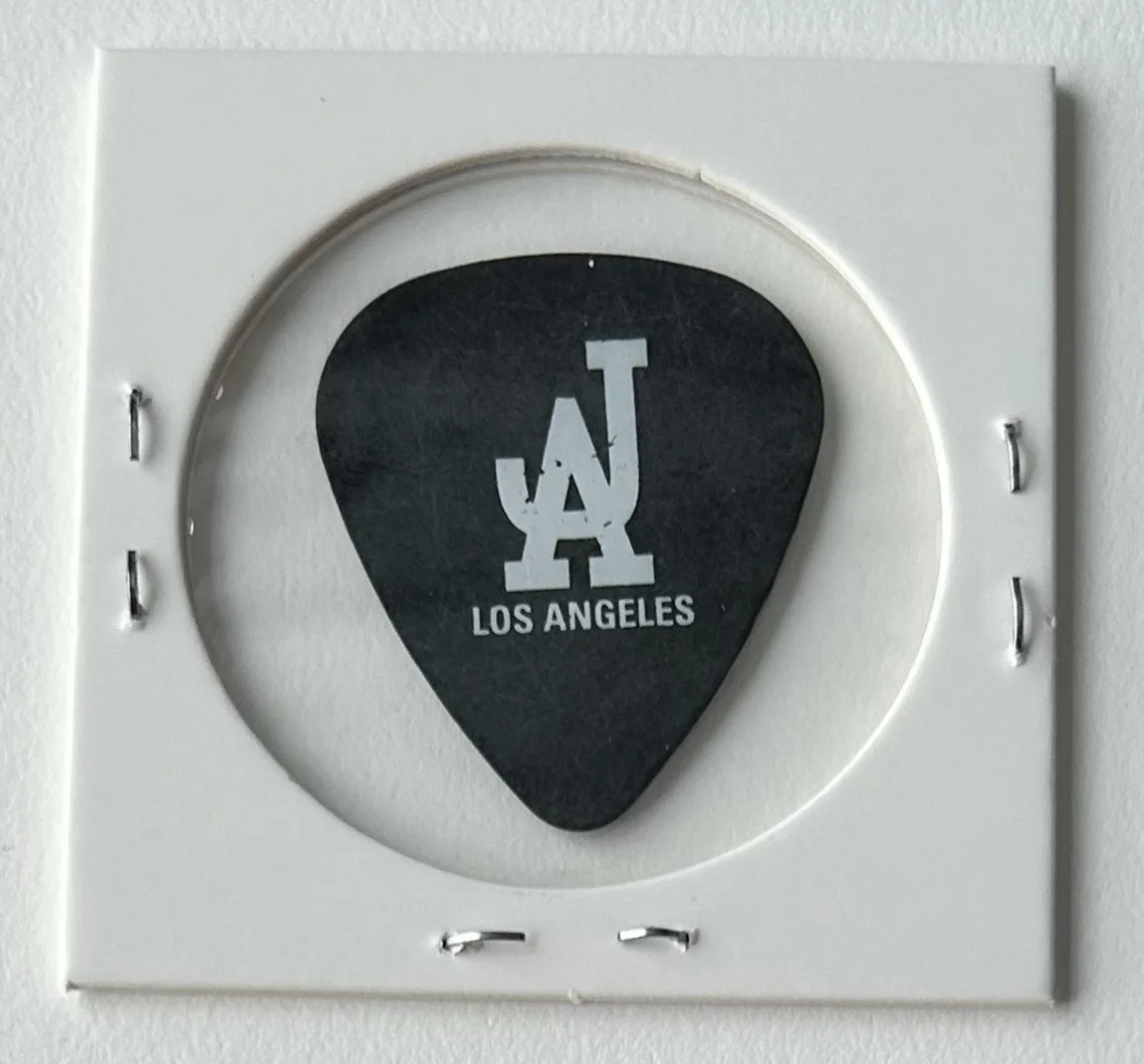 The Mars Volta - Juan Alderete Tour Guitar Pick - Los Angeles - Black/White, image 2
