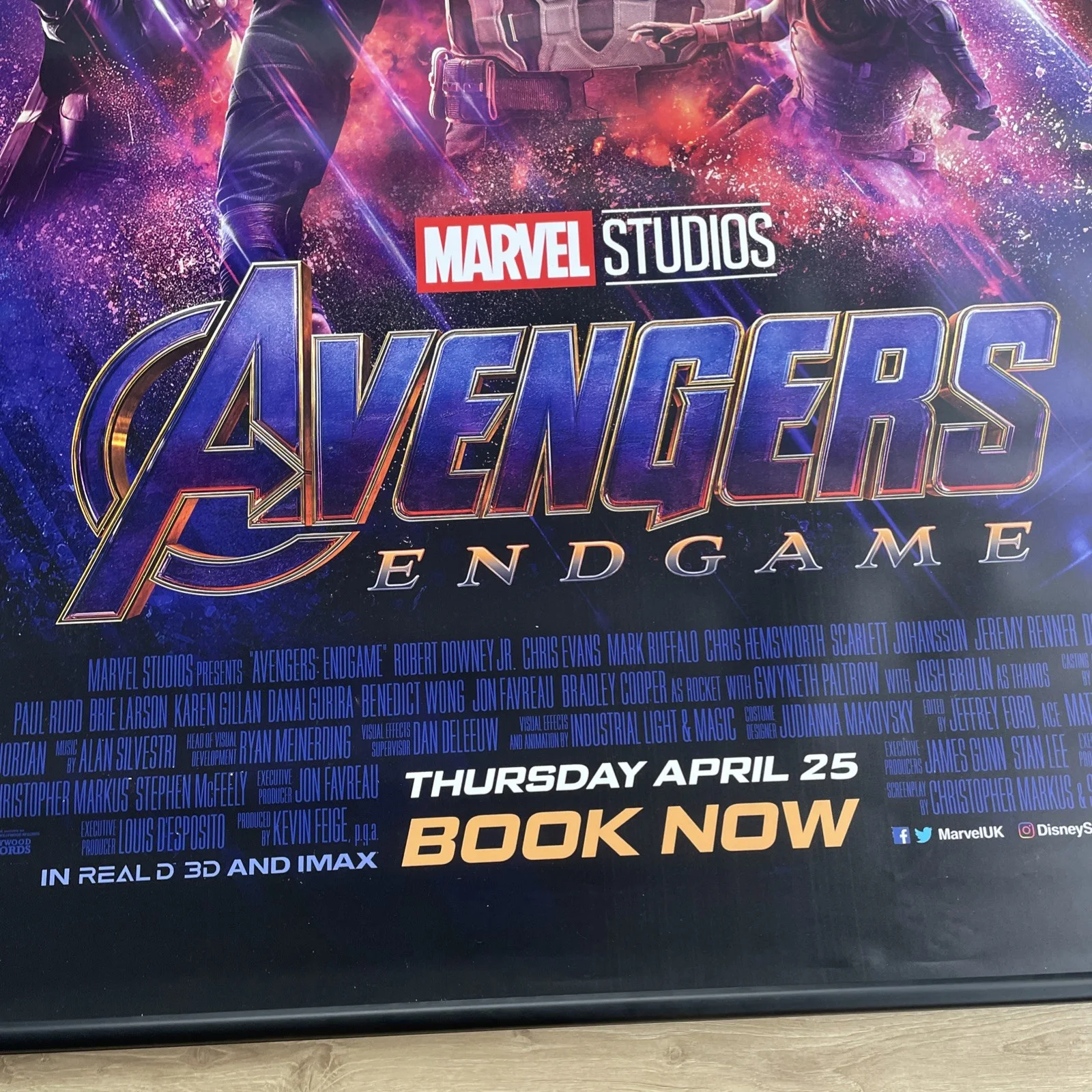 The Avengers End Game Marvel Movie Cinema Poster 8ft x 5ft, image 2