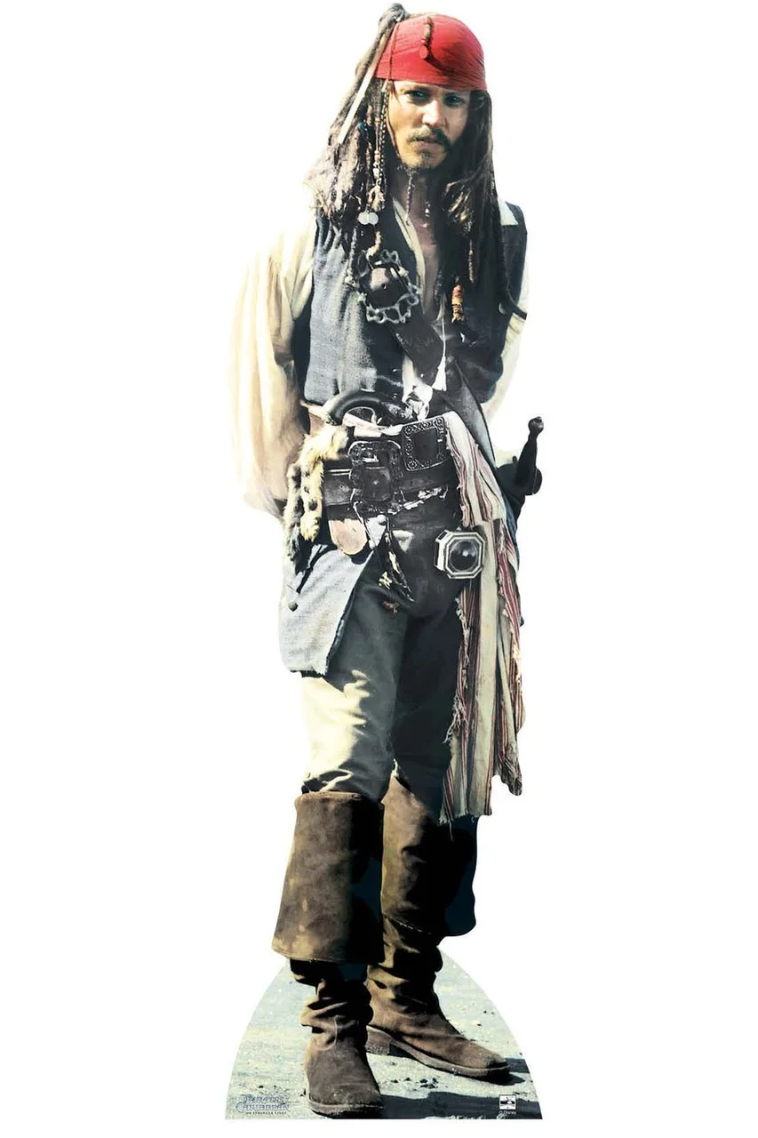 Johnny Depp Cardboard Cutouts Set of 2 Standees *Damaged* Includes Jack Sparrow, image 3