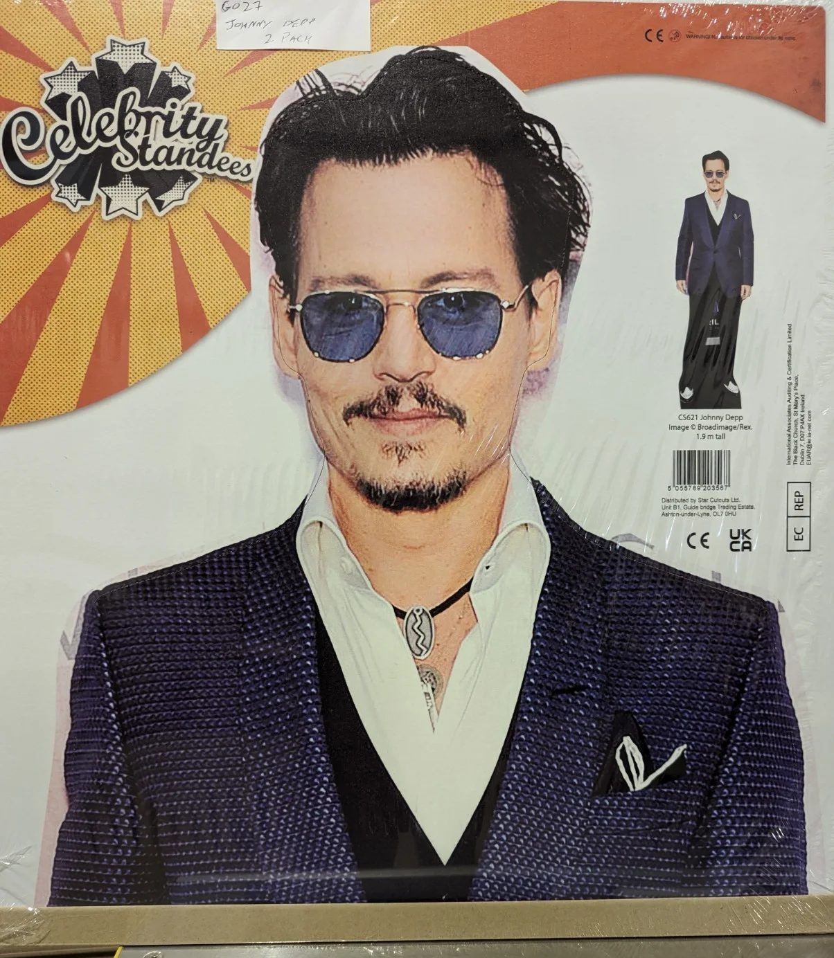 Johnny Depp Cardboard Cutouts Set of 2 Standees *Damaged* Includes Jack Sparrow, image 4