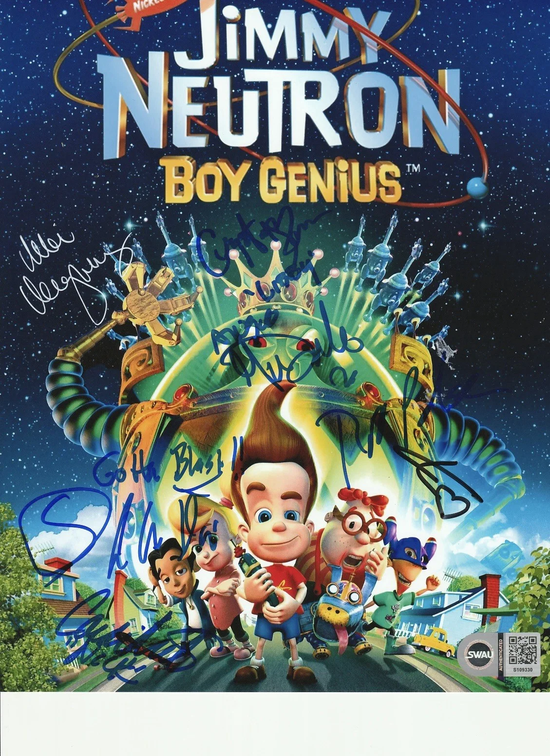 jimmy neutron — jimmy neutron signed Cast Rare x8 8x10 photo Autographed photo Swau Coa Cert 3