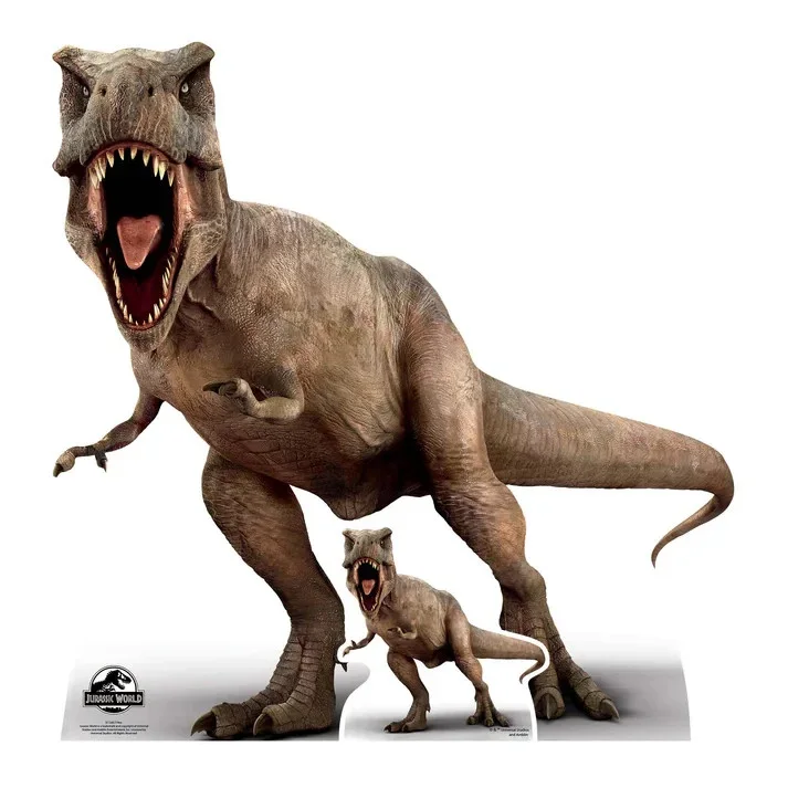 Jurassic Park Cardboard Cutout 2 pack *Damaged* Park Entrance and T-Rex Standee, изображение 3