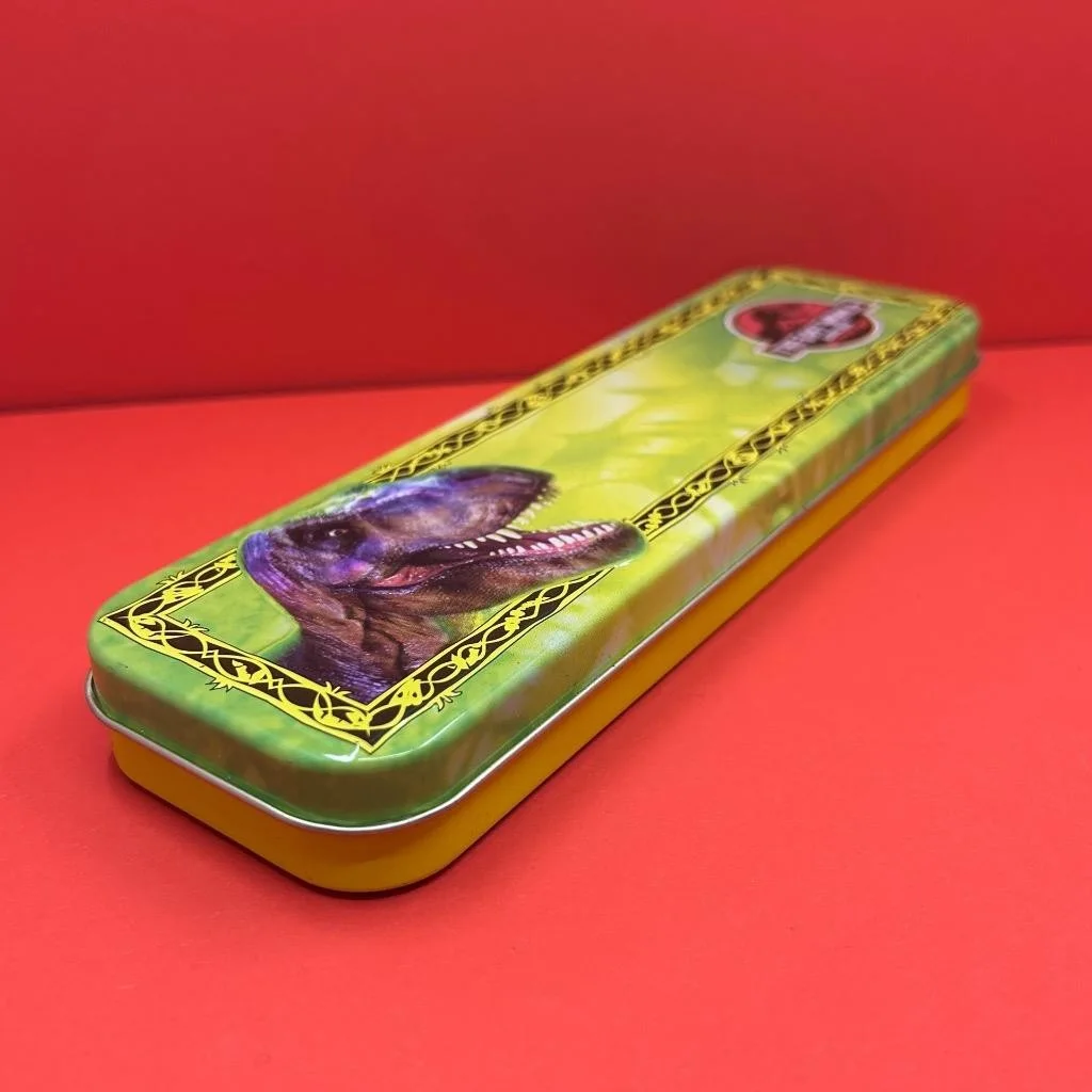 Vintage Jurassic Park Movie Film Lost World Pencil Case Tin Merchandise 90s 1997, изображение 3