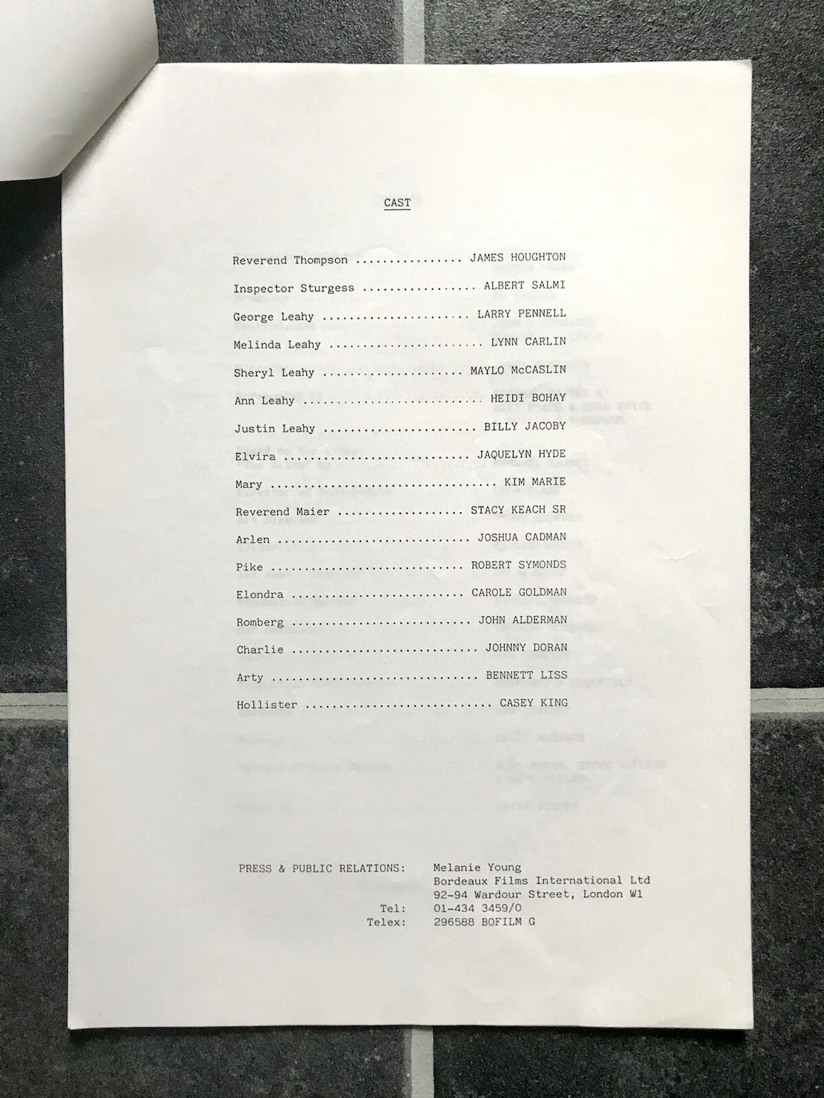 THE WITCH Original CULT HORROR Movie Film Press Kit JAMES HOUGHTON ALBERT SALMI, изображение 2