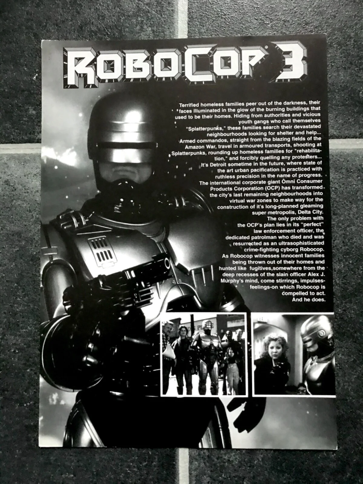 ROBOCOP 3 Original 1993 Movie Film Press Kit ROBERT BURKE NANCY ALLEN RIP TORN, изображение 3