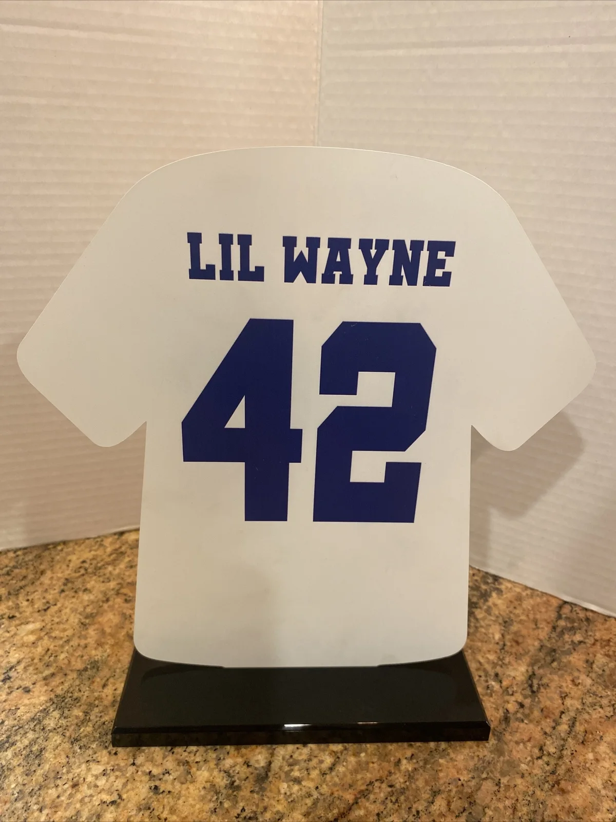 Lil Wayne autographed LA Dodger Jackie Robinson Plaque With Panini Authenticity, image 2