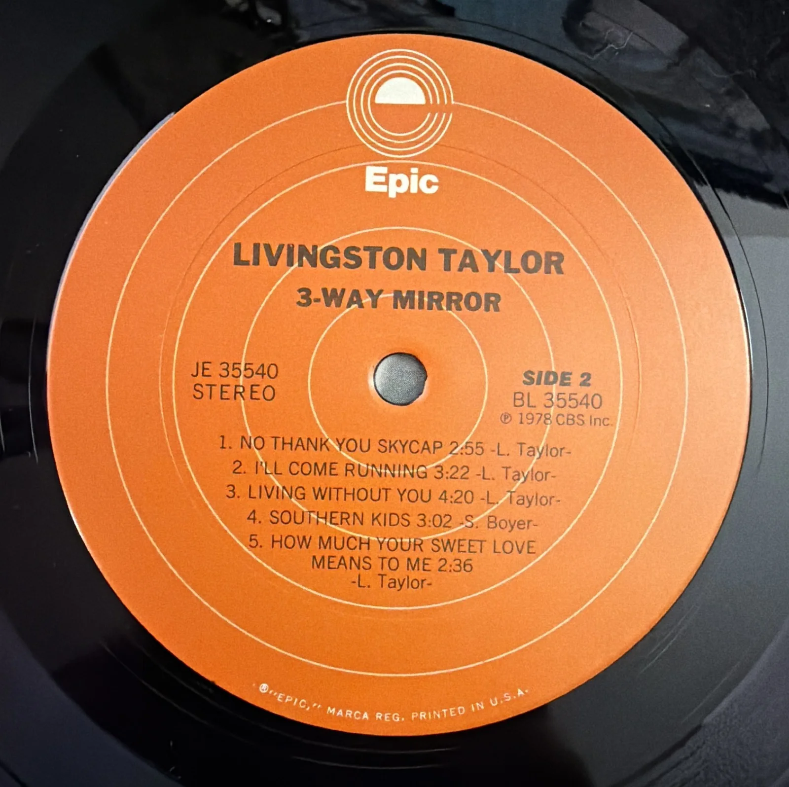 SIGNED Livingston Taylor 3-Way Mirror Vinyl LP Record VG+EX Vinyl VG Cover, изображение 5